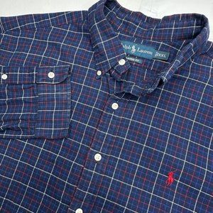 Ralph‎ Lauren Men's flannel long sleeve shirt size M plaid great condition